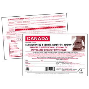 Canadian Bilingual ELD Backup Log with DVIR, 2-Ply, Carbonless - Stock