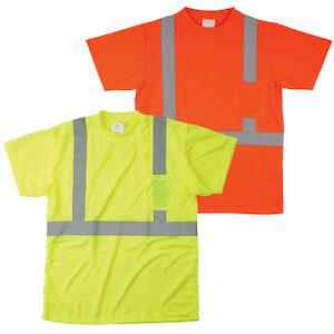 J. J. Keller® SAFEGEAR® Hi-Vis T-Shirt With Pocket, Type R Class 2