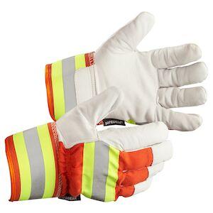 J. J. Keller® SAFEGEAR® Goatskin Hi-Vis Leather Gloves