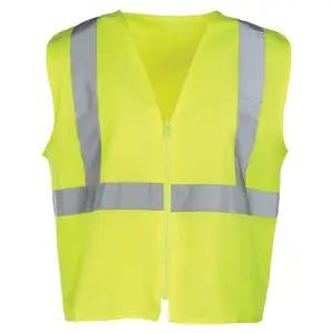 J. J. Keller® SAFEGEAR® Hi-Vis Type R Class 2 Reversible Safety Vest – Zipper Closure with Vertical Reflective Tape