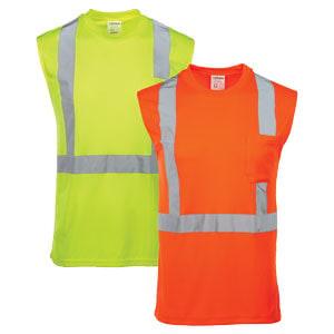 J. J. Keller® SAFEGEAR® Hi-Vis Sleeveless T-Shirt With Pocket, Type R Class 2