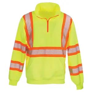 J. J. Keller® SAFEGEAR® Hi-Vis Quarter-Zip Sweatshirt, Type R Class 3