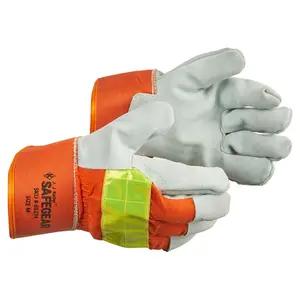 J. J. Keller® SAFEGEAR® Hi-Vis Insulated Split Cowhide Leather Palm Work Gloves