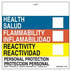 Bilingual Original HMIS® Labels - Without Chronic Hazards Box