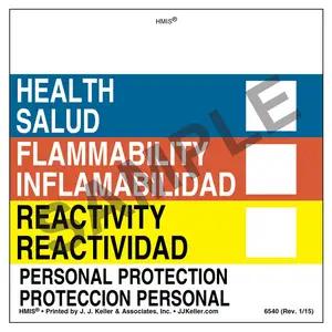 Bilingual Original HMIS® Labels - Without Chronic Hazards Box