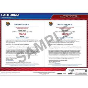 California / East Palo Alto Minimum Wage Poster