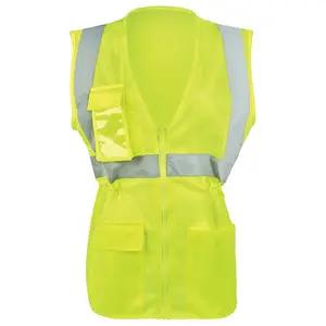 J. J. Keller® SAFEGEAR® Women’s Fit Hi-Vis Type R Class 2 Safety Vest – Zipper Closure with Vertical Reflective Tape