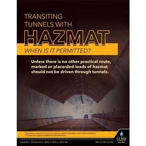 Transiting Tunnels With Hazmat - Hazmat Transportation Poster