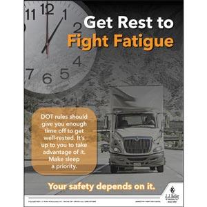 Get Rest To Fight Fatigue - Motor Carrier Safety Poster