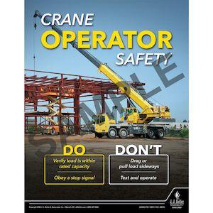 Crane Operator Safety - Workplace Safety Training Poster