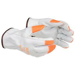 J. J. Keller® SAFEGEAR® Cowhide Leather Driver Gloves with “Watch Your Hands” on Back
