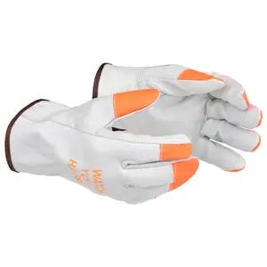J. J. Keller® SAFEGEAR® Cowhide Leather Driver Gloves with “Watch Your Hands” on Back
