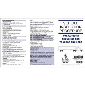 Vehicle Inspection Procedure Pocket Chart – Tractor Semi-Trailers