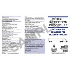 Vehicle Inspection Procedure Pocket Chart – Tractor Semi-Trailers