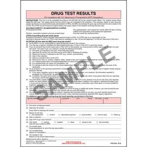 Drug Test Results Form