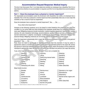 Medical Inquiry Accommodation Form