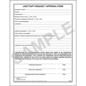 Light Duty Request & Approval Form