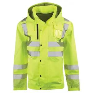 J. J. Keller® SAFEGEAR® Women’s Fit Hi-Vis Type R Class 3  Lime Green and Non-Certified Black Rain Jackets