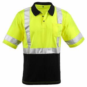 J. J. Keller® SAFEGEAR® Hi-Vis Polo Shirt With Pocket, Type R Class 2