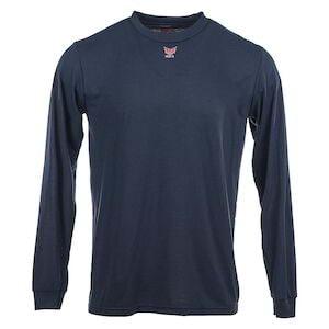 J. J. Keller® SAFEGEAR® Flame Resistant Navy Long Sleeve Control 2.0 T-Shirt CAT 1