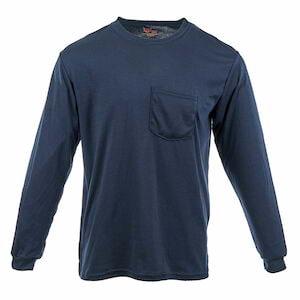 J. J. Keller® SAFEGEAR® Flame Resistant Navy Long Sleeve Power Dry T-Shirt CAT 2