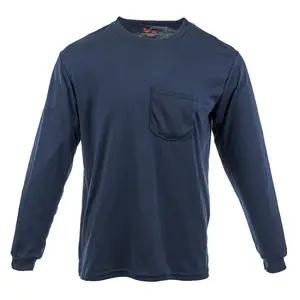 J. J. Keller® SAFEGEAR® Flame Resistant Navy Long Sleeve Power Dry T-Shirt CAT 2