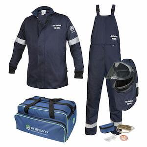 Enespro® 40 Cal Arc Flash Ultrasoft Jacket & Bib Kit with Lift Front Hood
