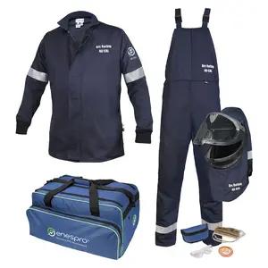 Enespro® 40 Cal Arc Flash Ultrasoft Jacket & Bib Kit with Lift Front Hood