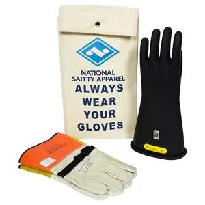 Enespro® Class 2 Voltage 14” Black Glove Kit with Flame Resistant Knit Liner Glove