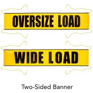 Vinyl Wide Load/Oversize Load Banner w/ Grommets for Ropes