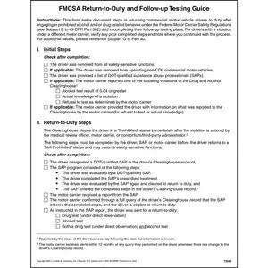 FMCSA Return-to-Duty and Follow-up Testing Guide