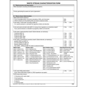 Waste Stream Characterization Form