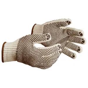 J. J. Keller® SAFEGEAR® Seamless String Knit Cotton/Polyester Glove with PVC Dotted Grip – Double Sided