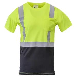 J. J. Keller® SAFEGEAR® Hi-Vis Short Sleeve Pocket T-Shirt Poly/Cotton, Type 2 Class 2
