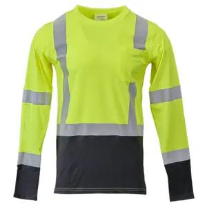 J. J. Keller® SAFEGEAR® Hi-Vis Long Sleeve Pocket T-Shirt Poly/Cotton, Type 2 Class 3