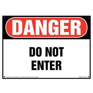 Danger: Do Not Enter Sign - OSHA