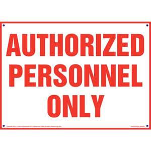 Authorized Personnel Only Sign