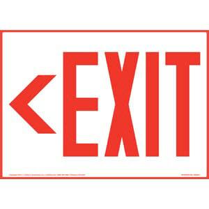 Directional Exit Left Sign - Red