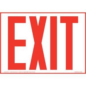 Exit Sign - Red Text