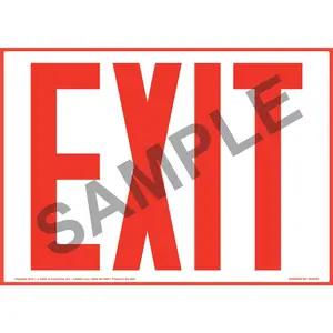Exit Sign - Red Text