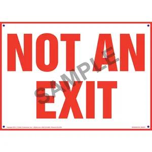 Not An Exit Sign - Red Text on White