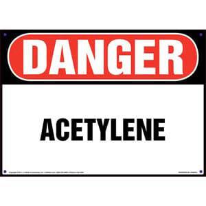 Danger: Acetylene Sign - OSHA
