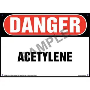 Danger: Acetylene Sign - OSHA