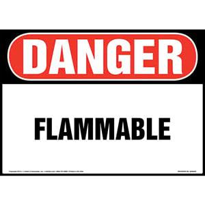 Danger: Flammable Sign - OSHA