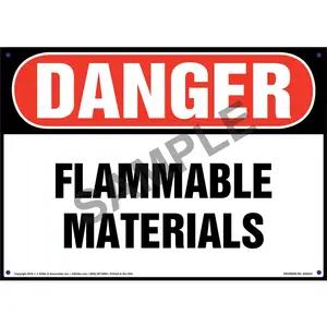 Danger: Flammable Materials Sign - OSHA