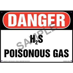Danger: H2S Poisonous Gas Sign - OSHA