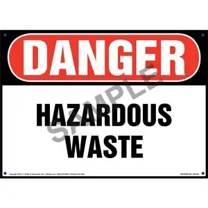 Danger: Hazardous Waste Sign - OSHA