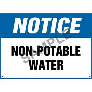 Notice: Non-Potable Water Sign - OSHA