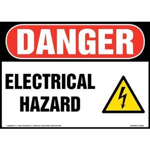 Danger: Electrical Hazard - OSHA Sign