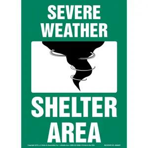 Severe Weather Shelter Area Sign
